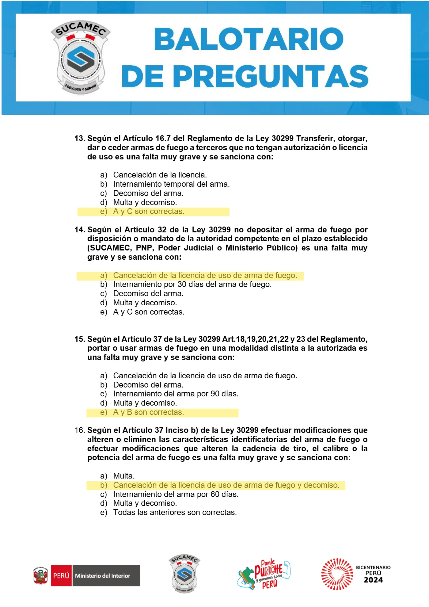 Balotario SUCAMEC, página 4 de 18