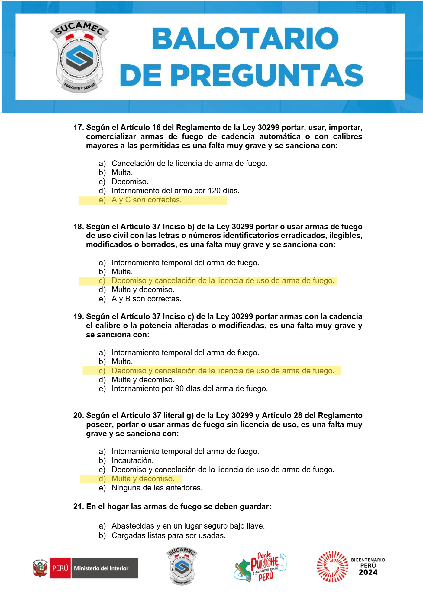 Balotario SUCAMEC, página 5 de 18