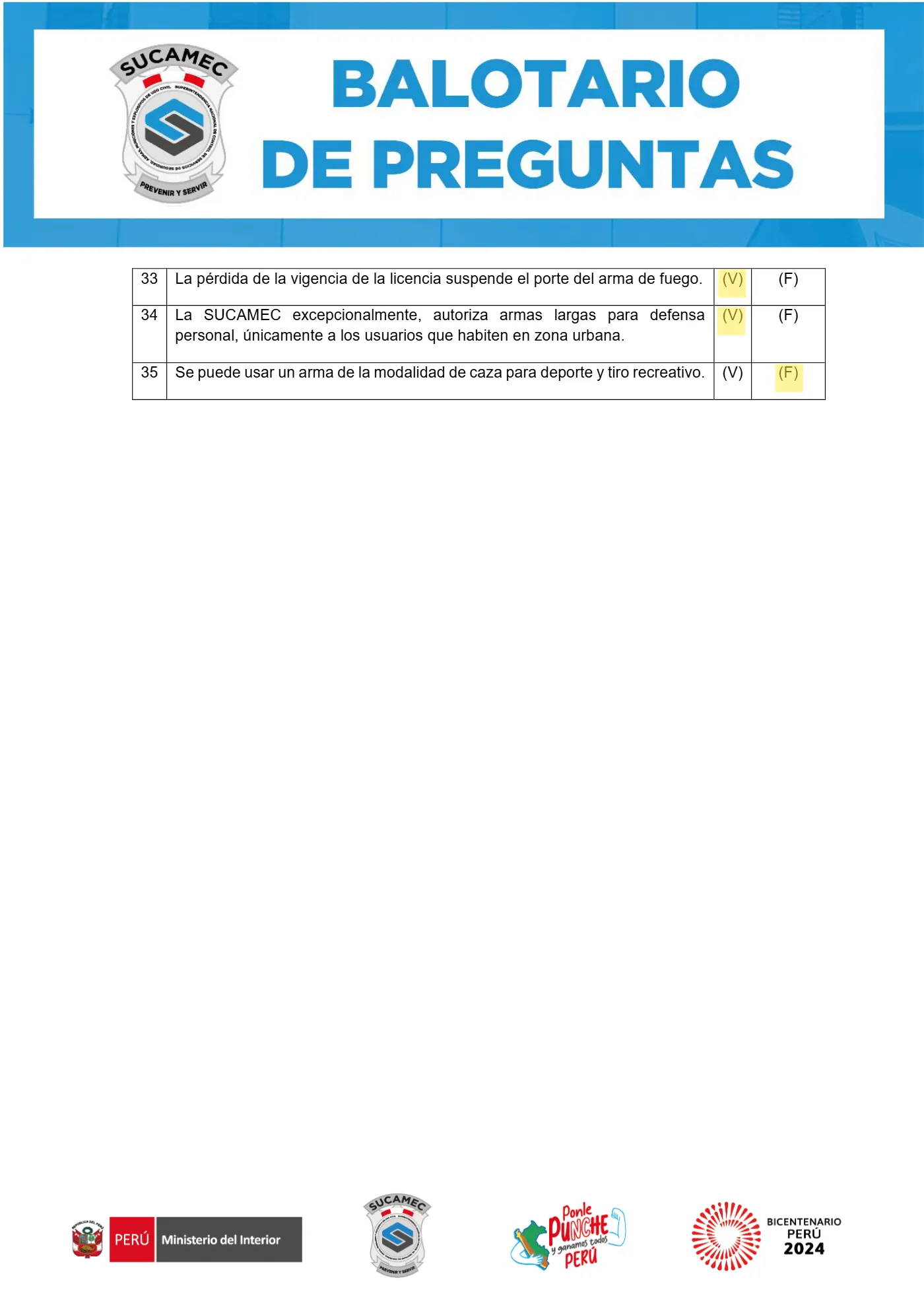 Balotario SUCAMEC, página 18 de 18